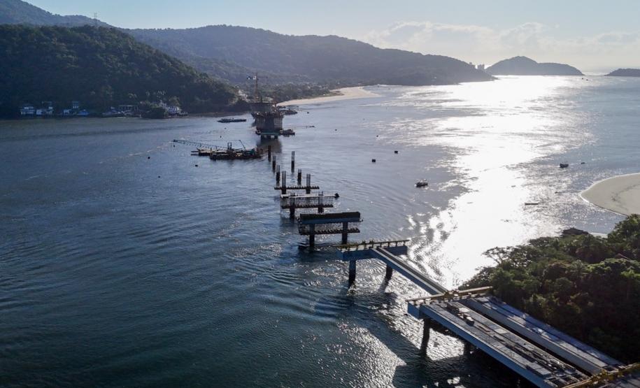 vista aerea da ponte de guaratuba