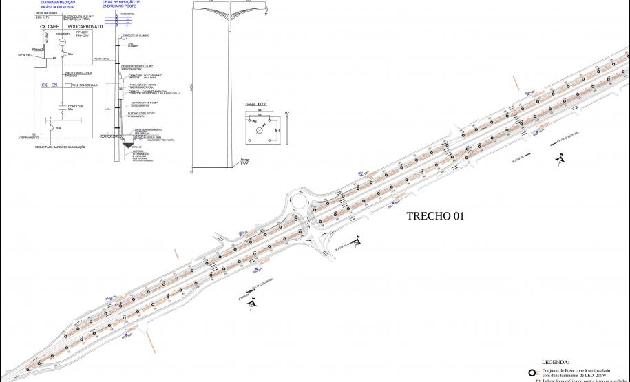 Projeção do trecho na PR-323