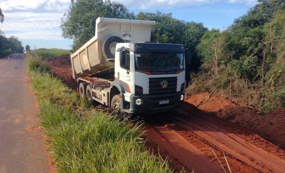 obra na Rodovia de Alto Piquiri