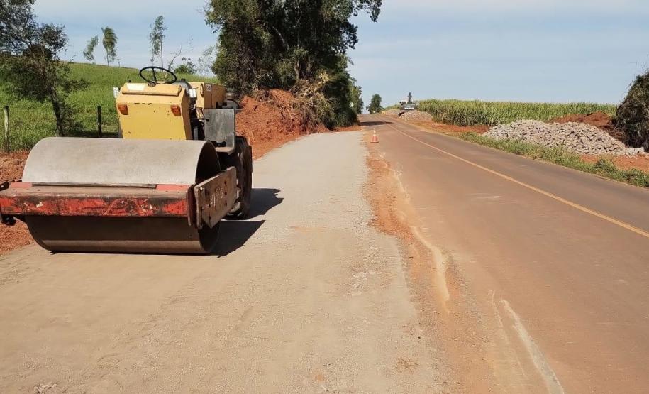 obra na Rodovia de Alto Piquiri