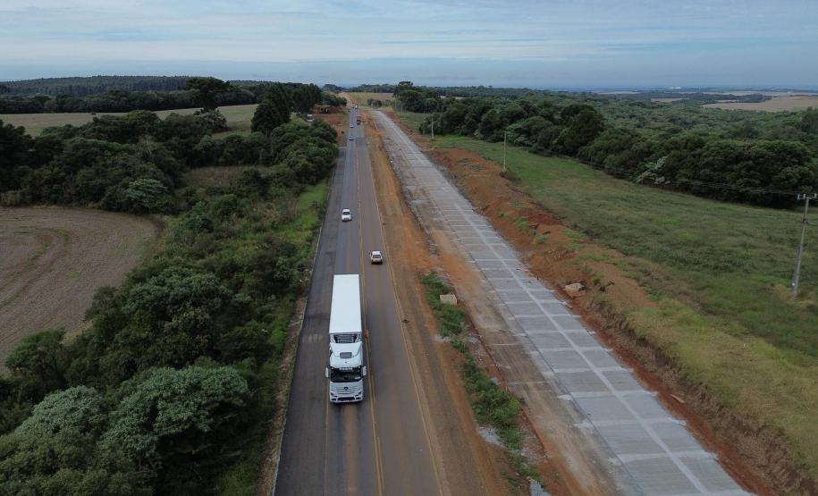 Obras de duplicação em concreto da PRC-466