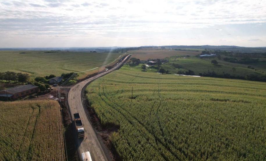 Obras da nova estrada entre Ramilândia e Santa Helena