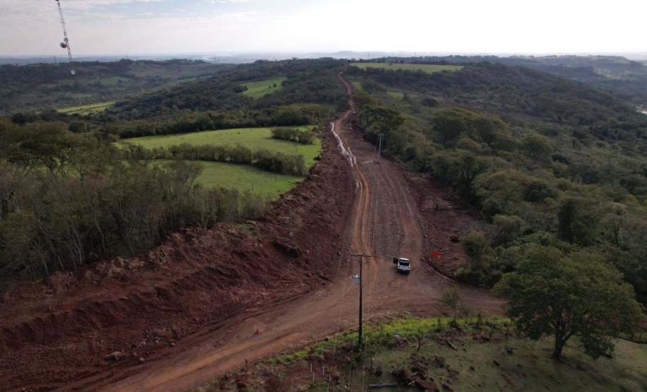 Obras da nova estrada entre Ramilândia e Santa Helena
