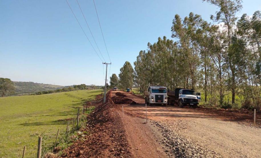 Obras da nova estrada entre Ramilândia e Santa Helena