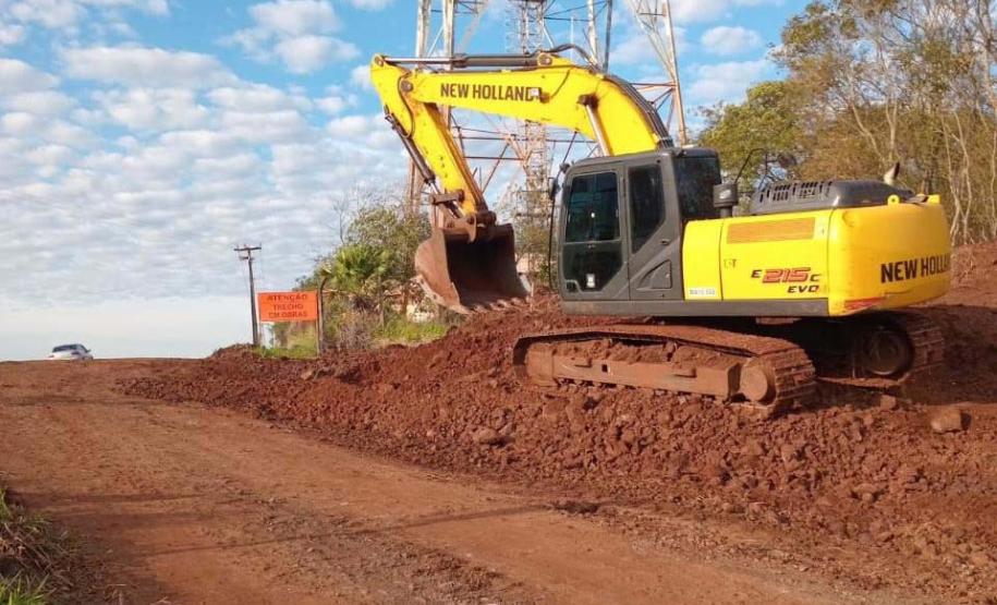 Obras da nova estrada entre Ramilândia e Santa Helena
