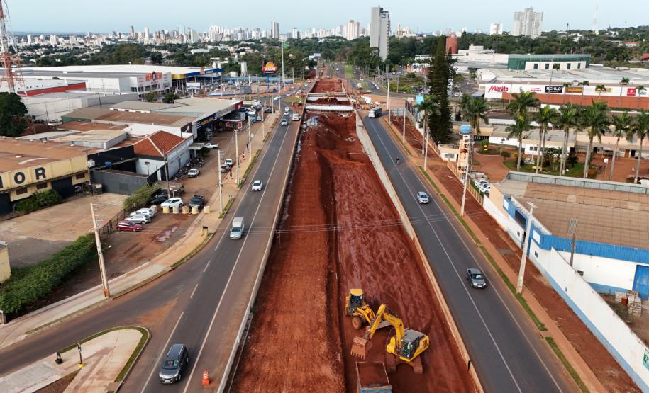 Obras do novo Trevo do Catuaí em Maringá