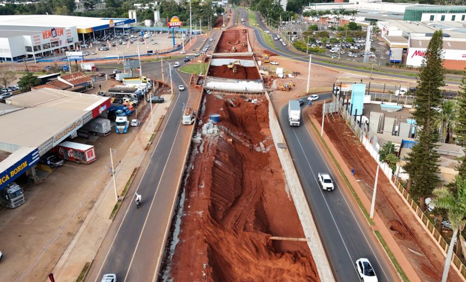 Obras do novo Trevo do Catuaí em Maringá