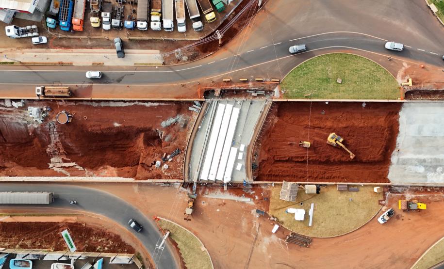 Obras do novo Trevo do Catuaí em Maringá