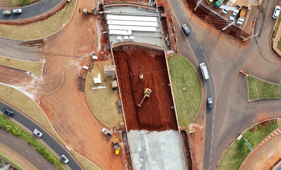 Obras do novo Trevo do Catuaí em Maringá