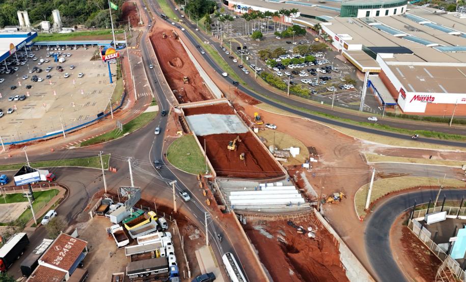 Obras do novo Trevo do Catuaí em Maringá