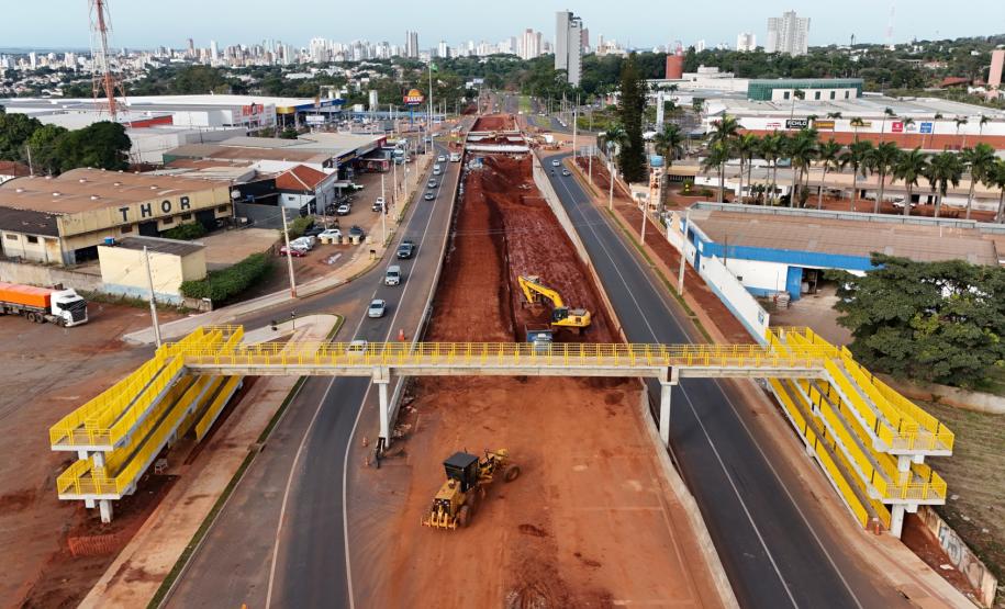 Obras do novo Trevo do Catuaí em Maringá