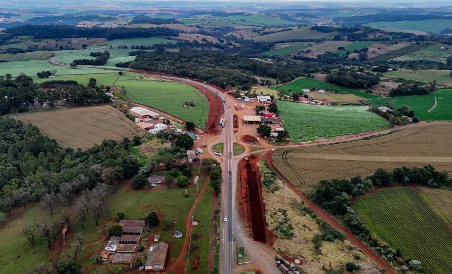 obras do novo viaduto de Lerroville