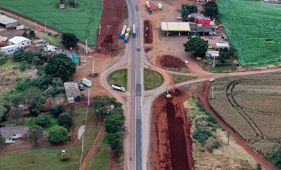 obras do novo viaduto de Lerroville