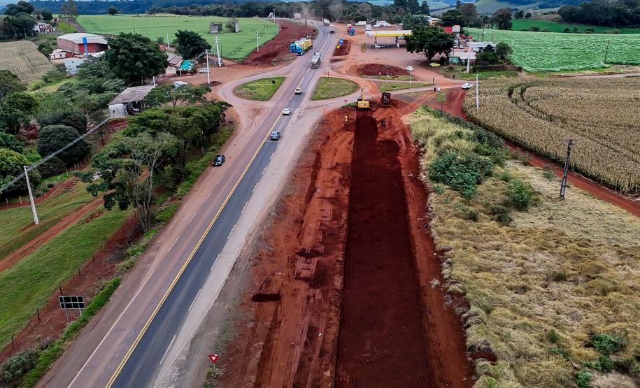 obras do novo viaduto de Lerroville