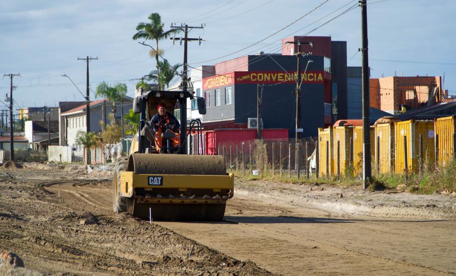Obras da duplicação em concreto da PR-412 entre Matinhos e Pontal do Paraná