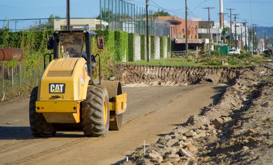 Obras da duplicação em concreto da PR-412 entre Matinhos e Pontal do Paraná
