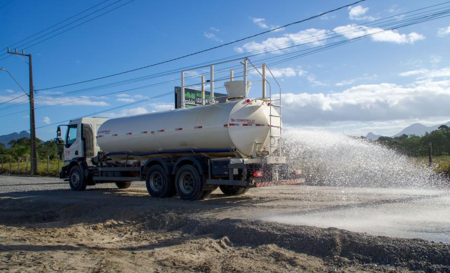 Obras da duplicação em concreto da PR-412 entre Matinhos e Pontal do Paraná