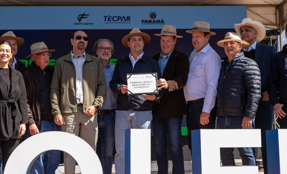 pessoas comemorando conclusão da pavimentação de Castro