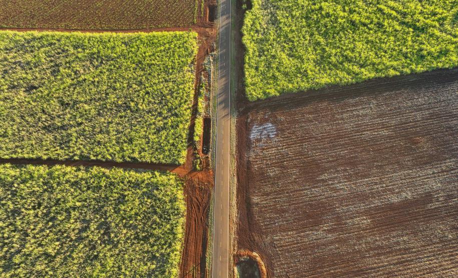 pavimentação que liga distrito de Cianorte a Jussara