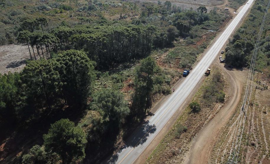 trecho da PRC-466 entre Guarapuava e Palmeirinha