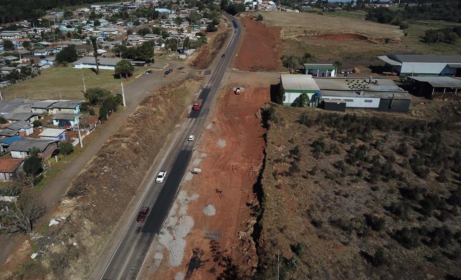 trecho da PRC-466 entre Guarapuava e Palmeirinha