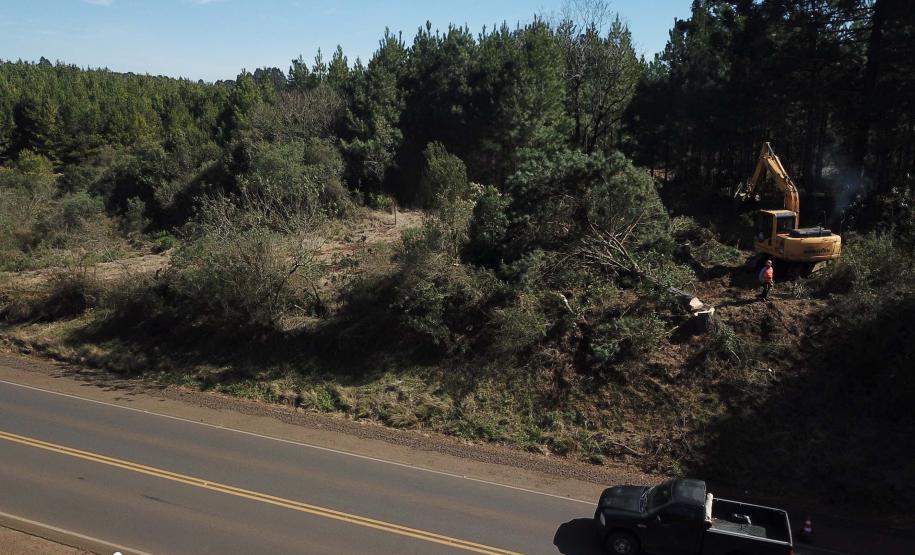 trecho da PRC-466 entre Guarapuava e Palmeirinha