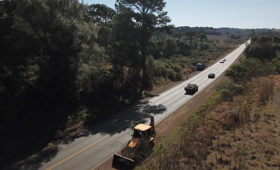 trecho da PRC-466 entre Guarapuava e Palmeirinha