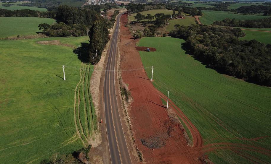 trecho da PRC-466 entre Guarapuava e Palmeirinha
