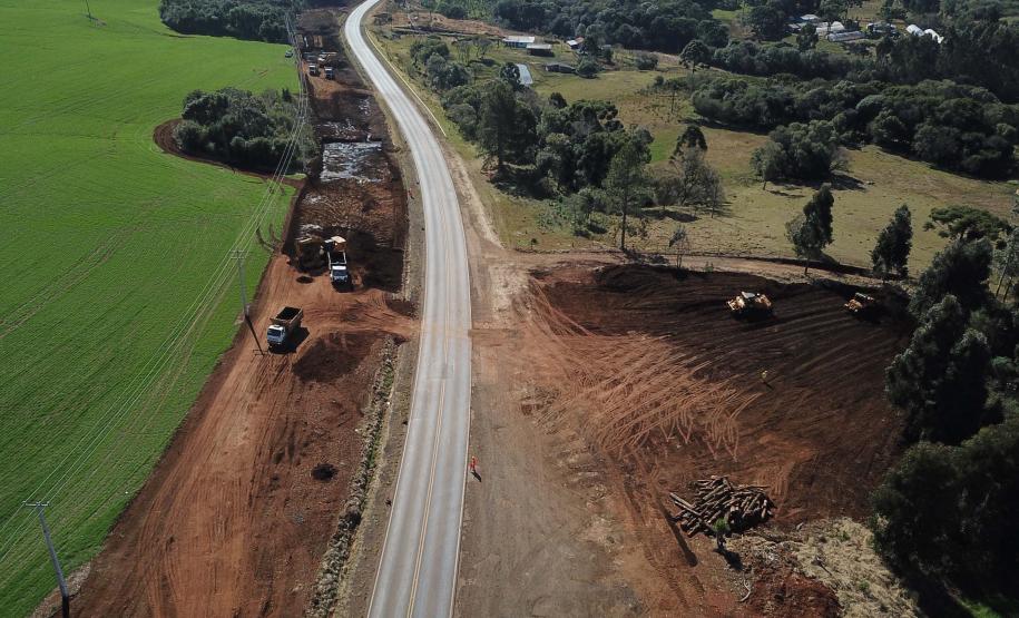 trecho da PRC-466 entre Guarapuava e Palmeirinha