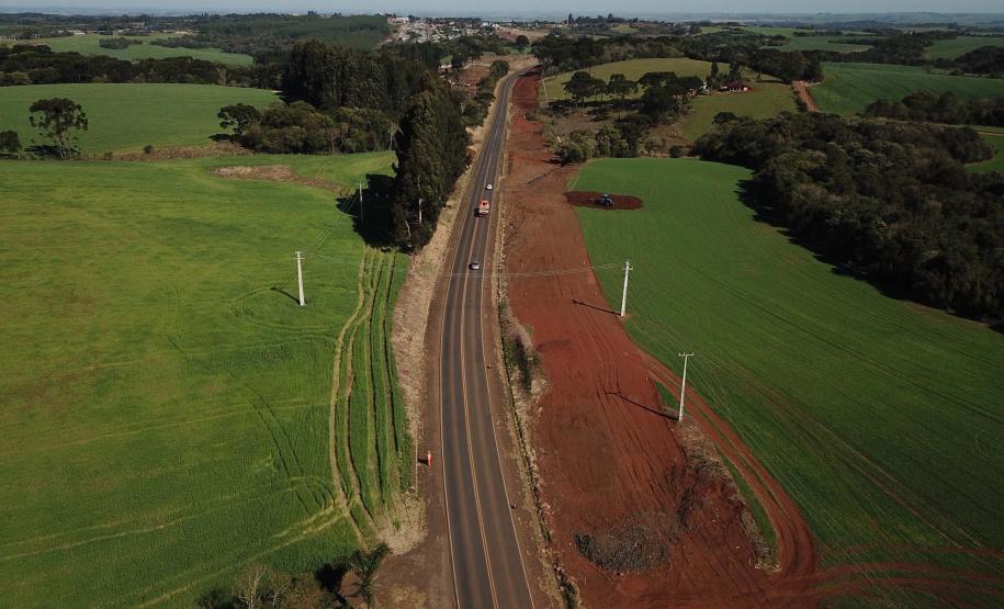 trecho da PRC-466 entre Guarapuava e Palmeirinha