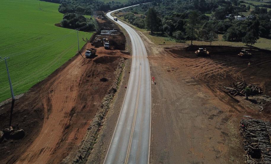 trecho da PRC-466 entre Guarapuava e Palmeirinha