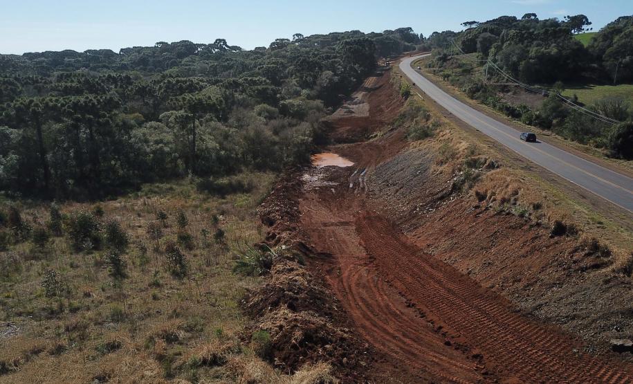 trecho da PRC-466 entre Guarapuava e Palmeirinha