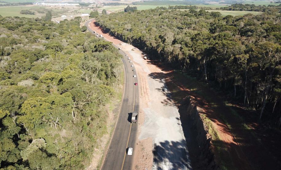 trecho da PRC-466 entre Guarapuava e Palmeirinha