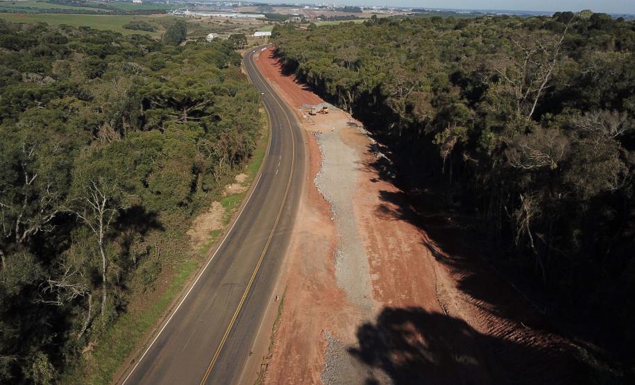 trecho da PRC-466 entre Guarapuava e Palmeirinha