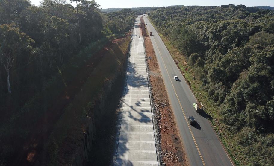 trecho da PRC-466 entre Guarapuava e Palmeirinha