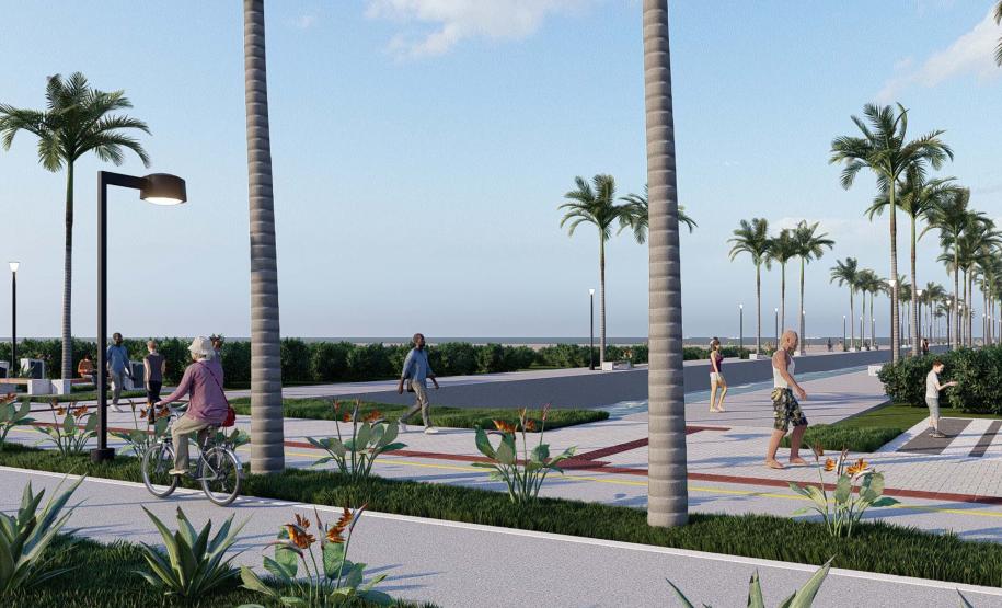 Projeto da orla de Pontal do Paraná.