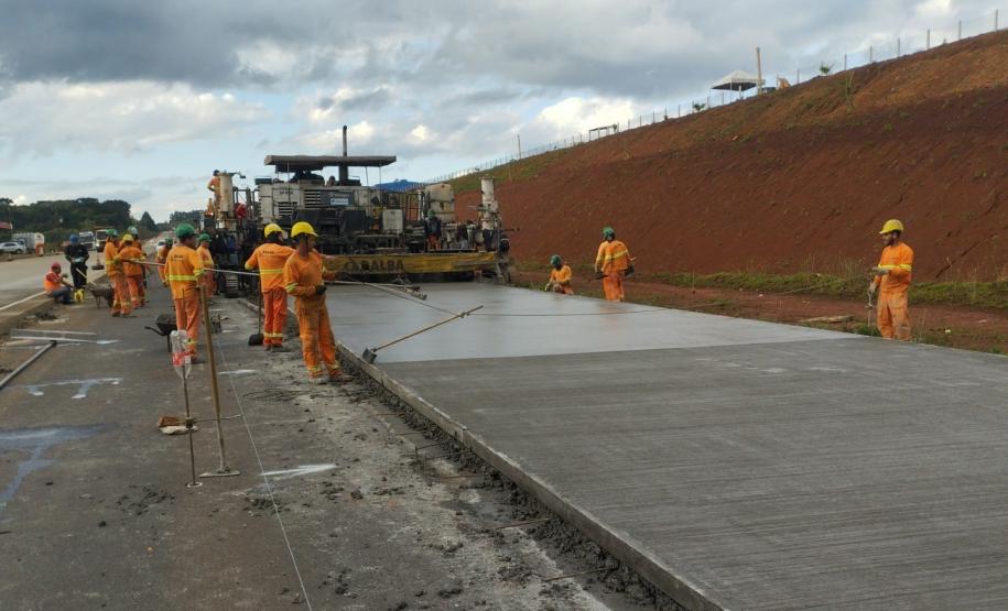 Obras da Duplicação em concreto da PRC-466