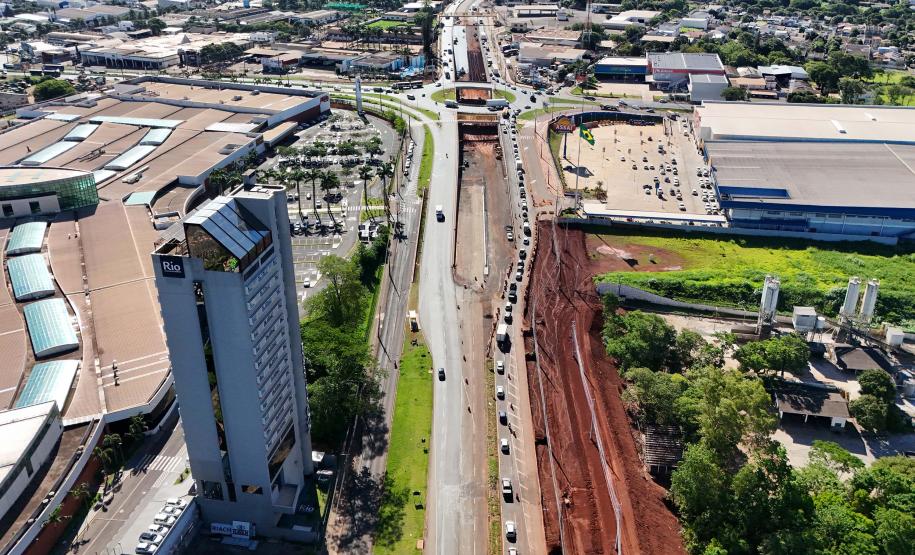 Obras do novo Trevo do Catuaí em Maringá