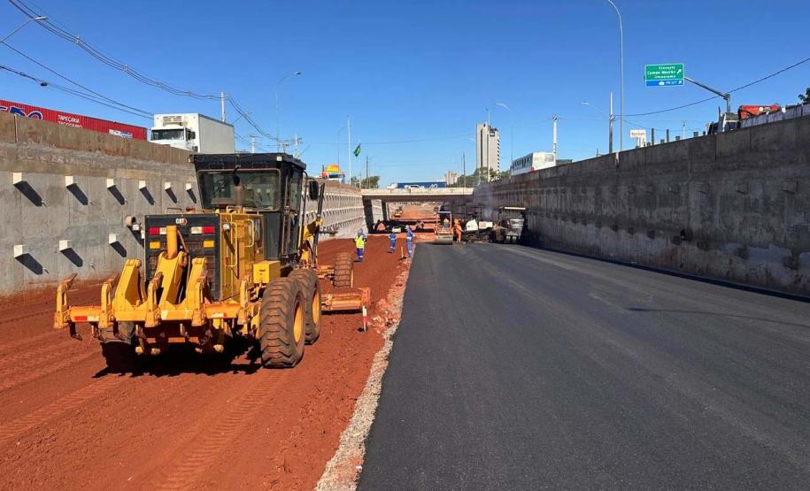 Obras do novo Trevo do Catuaí em Maringá