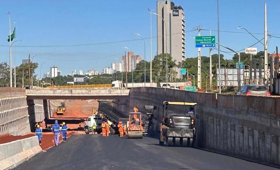 Obras do novo Trevo do Catuaí em Maringá
