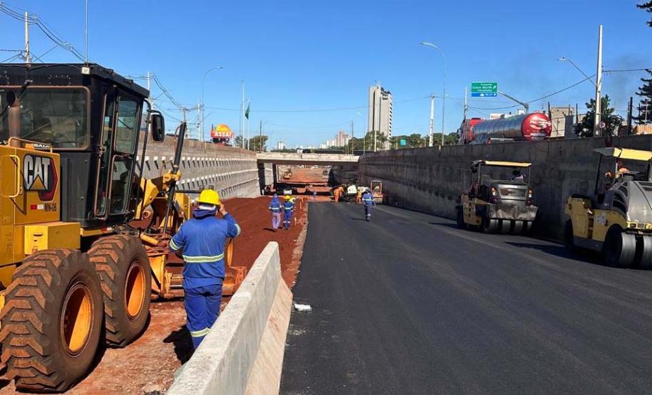 Obras do novo Trevo do Catuaí em Maringá