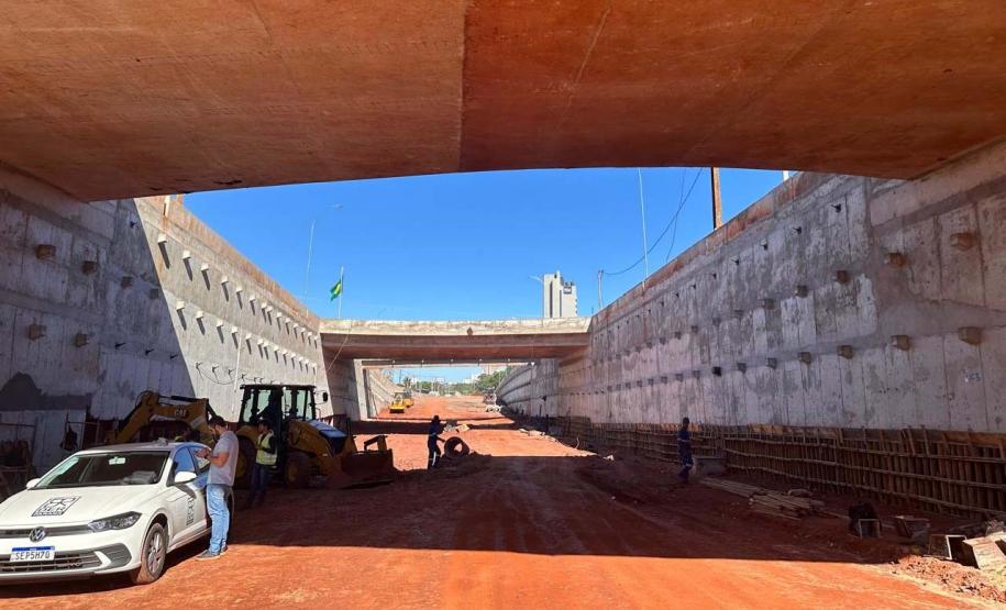 Obras do novo Trevo do Catuaí em Maringá