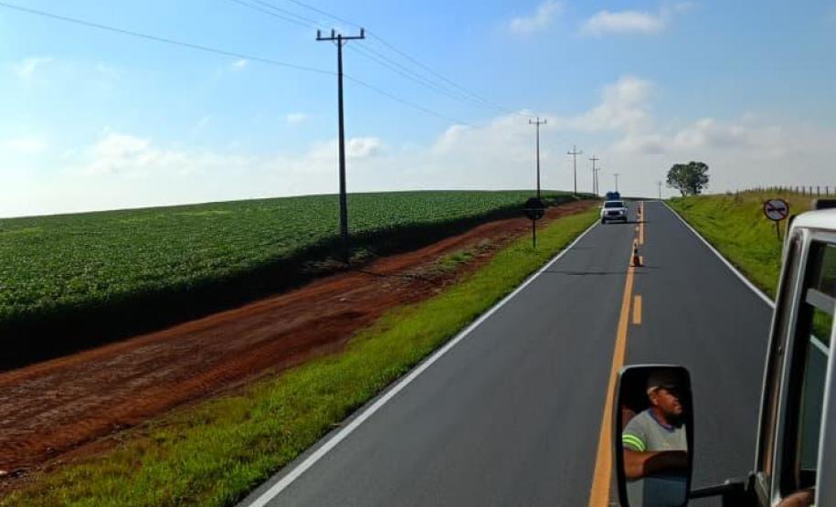 Conservação na PR-364 em Goioxim