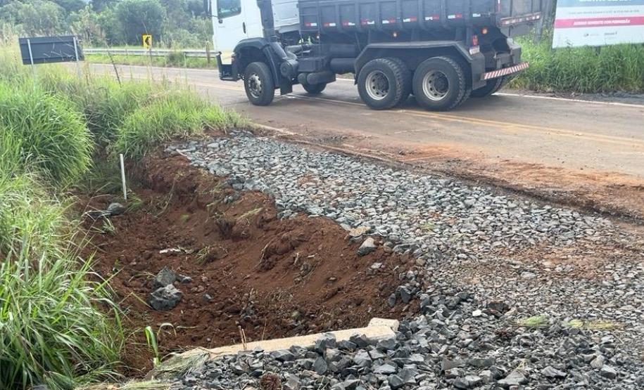 DER/PR faz melhorias no pavimento de trevo rodoviário em Candói