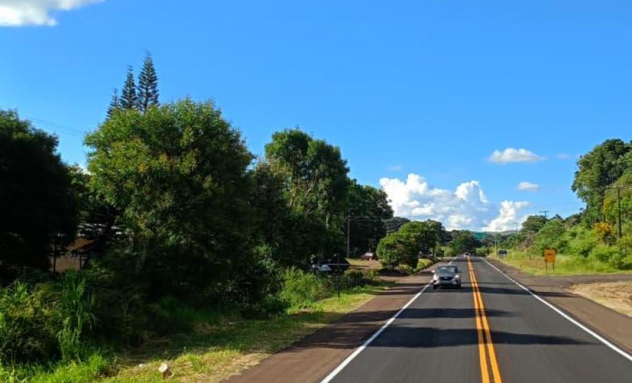 PRC-158 em Rio Bonito do Iguaçu, serviços de reperfilagem e sinalização