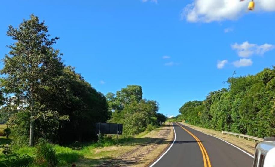 PRC-158 em Rio Bonito do Iguaçu, serviços de reperfilagem e sinalização