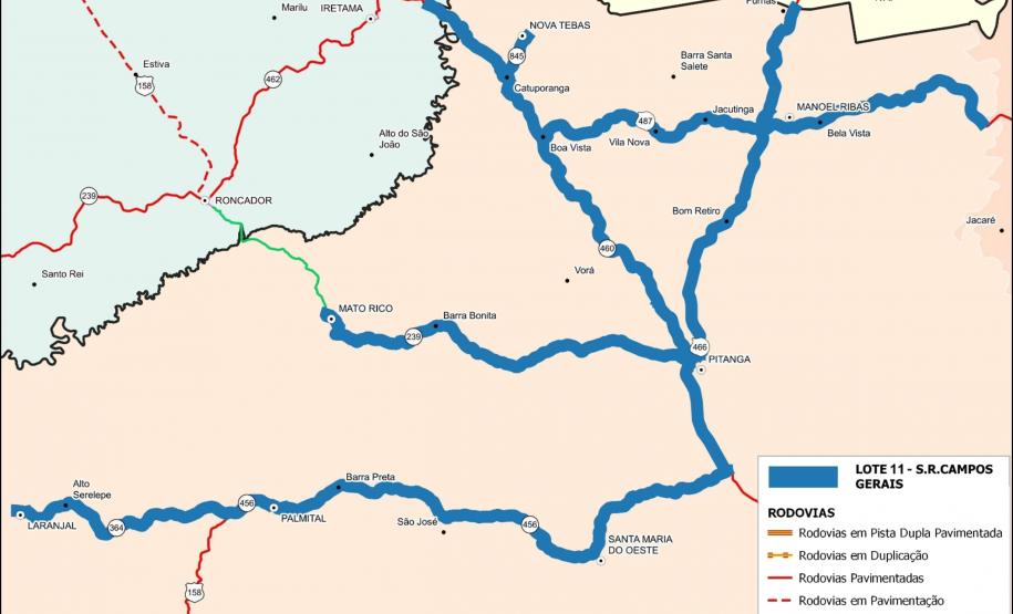 Rodovia entre Nova Tebas e Pitanga recebe serviços de conservação do DER/PR