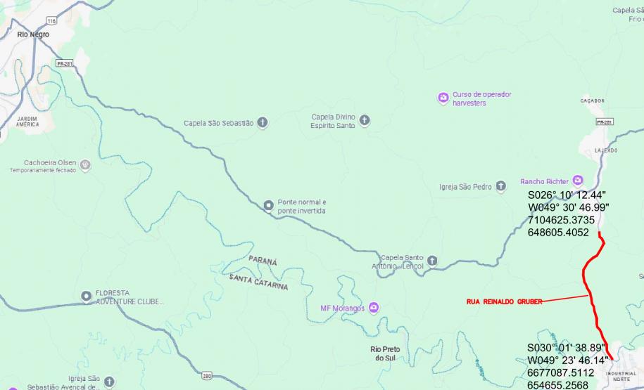 Rio Negro - Rua Reinaldo Gruber