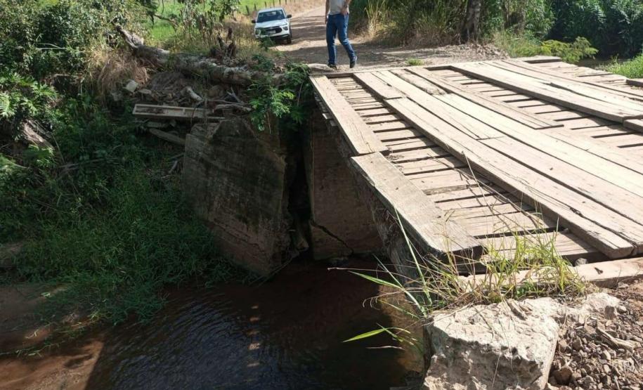 Estado e Cândido de Abreu vão construir nova ponte de concreto na zona rural