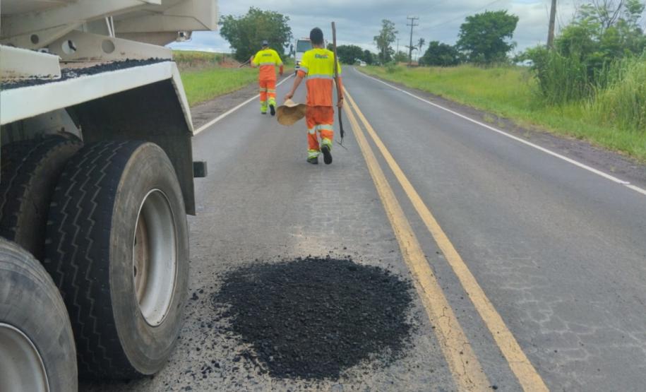 Rodovia entre Carlópolis e Guapirama começa a receber melhorias no pavimento